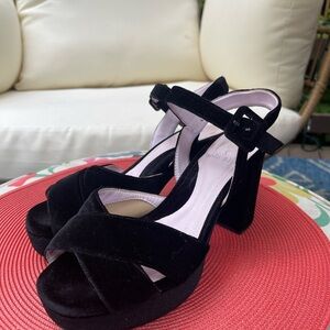MAKE AN OFFER Ruby black Suede Sole Bliss Sandals 39 EU / 8 US